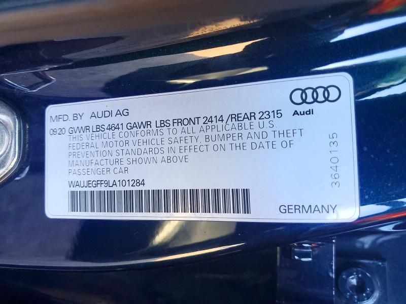 2020 Audi A3 S-line Premium Plus