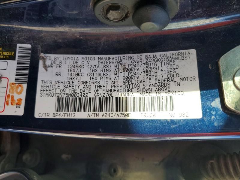 2005 Toyota Tacoma Double cab Prerunner Long bed