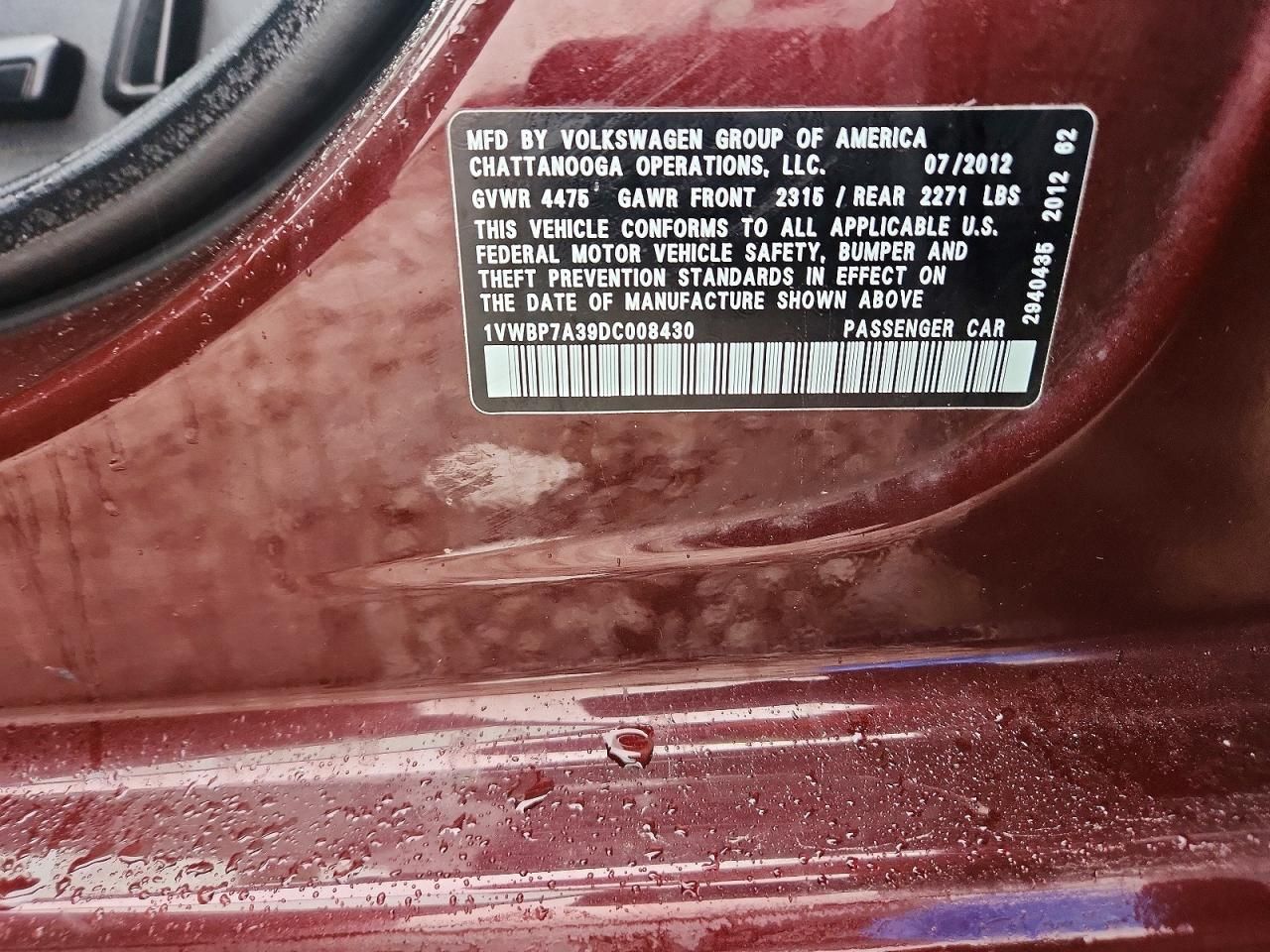 2013 Volkswagen Passat se