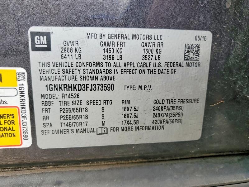 2015 Chevrolet Traverse lt