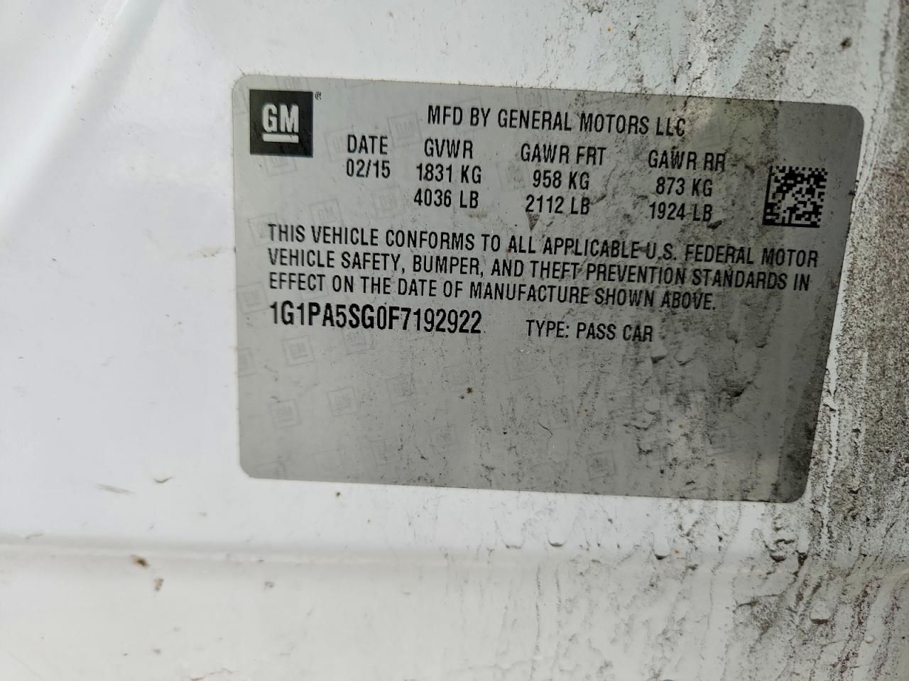 2015 Chevrolet Cruze ls