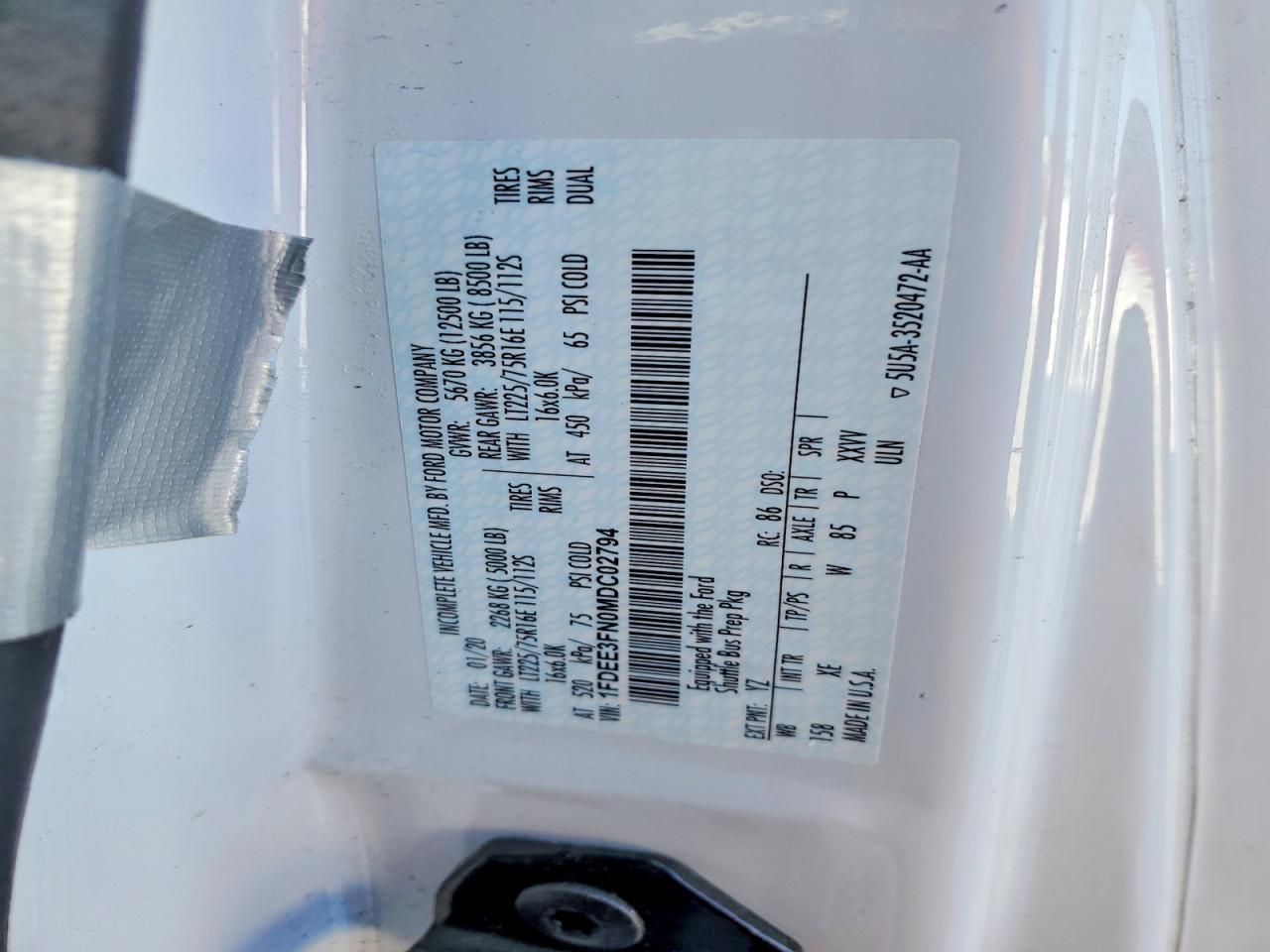 2021 Ford Econoline E350 Super Duty Cutaway Van