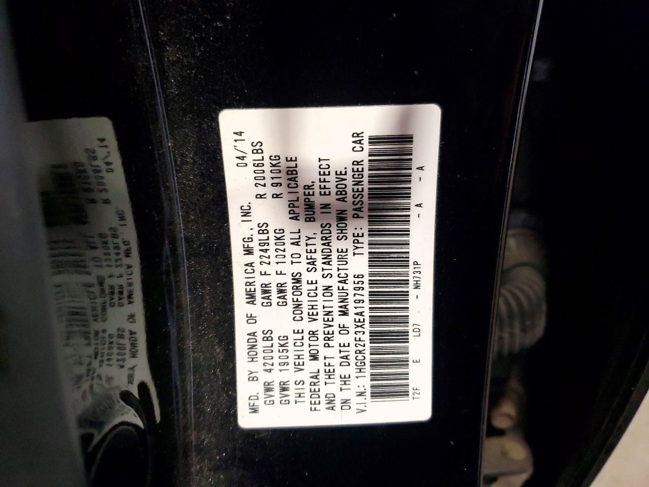 2014 Honda Accord lx