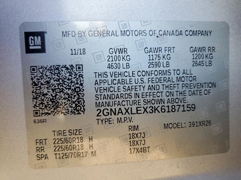 2019 Chevrolet Equinox lt