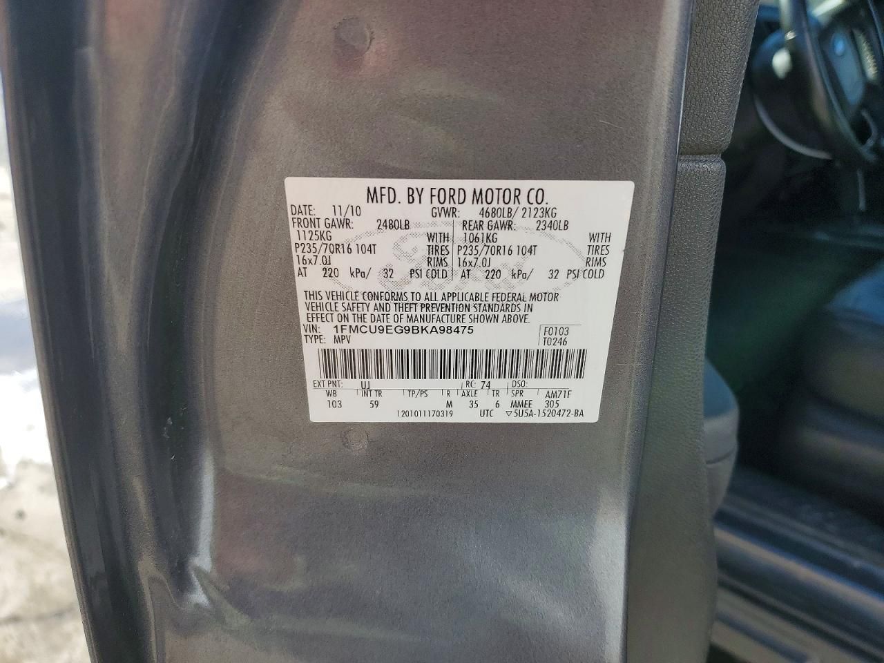 2011 Ford Escape Limited