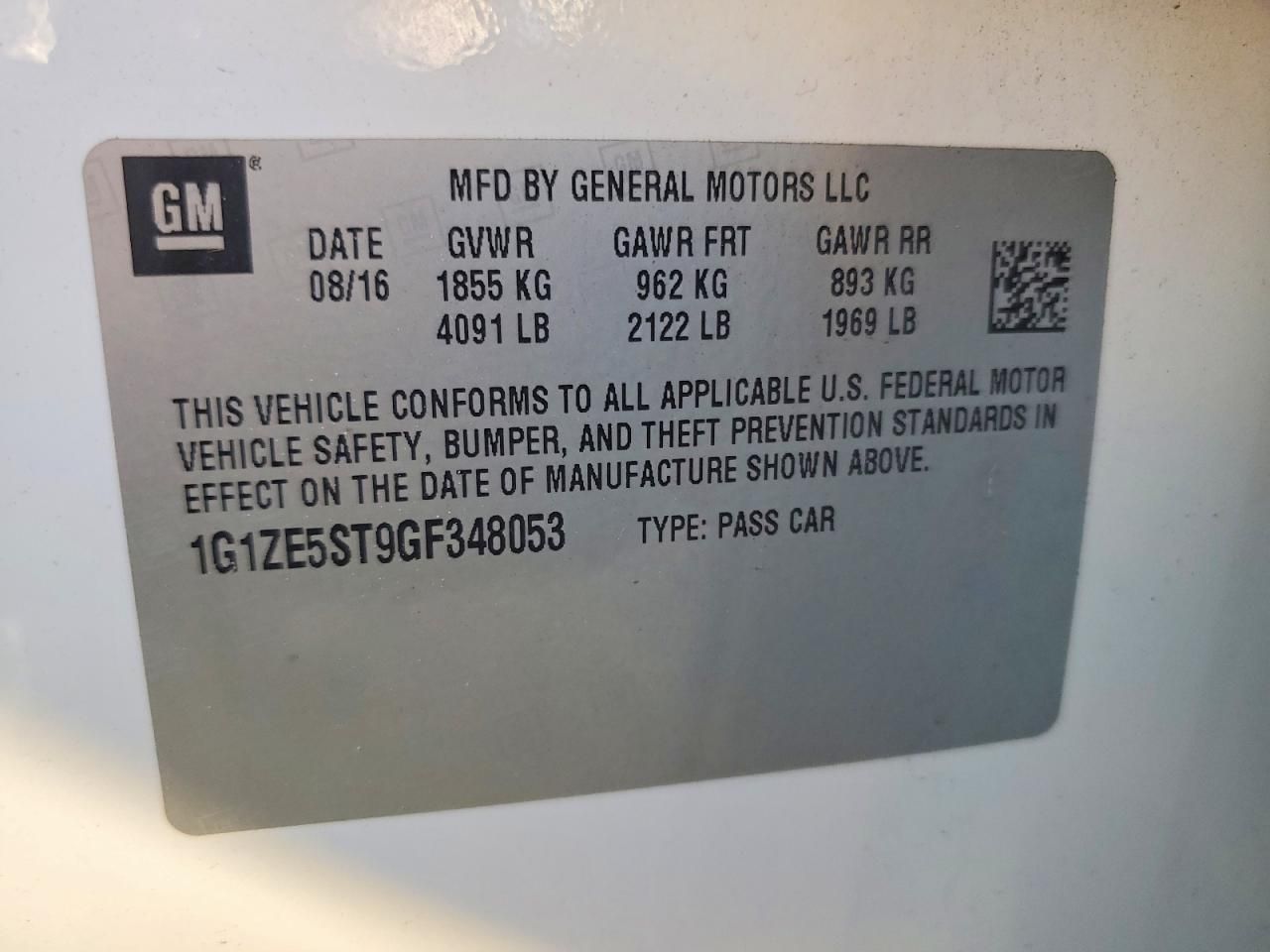 2016 Chevrolet Malibu lt