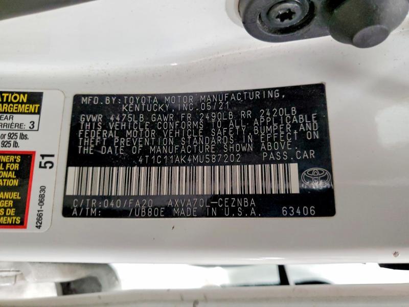 2021 Toyota Camry le