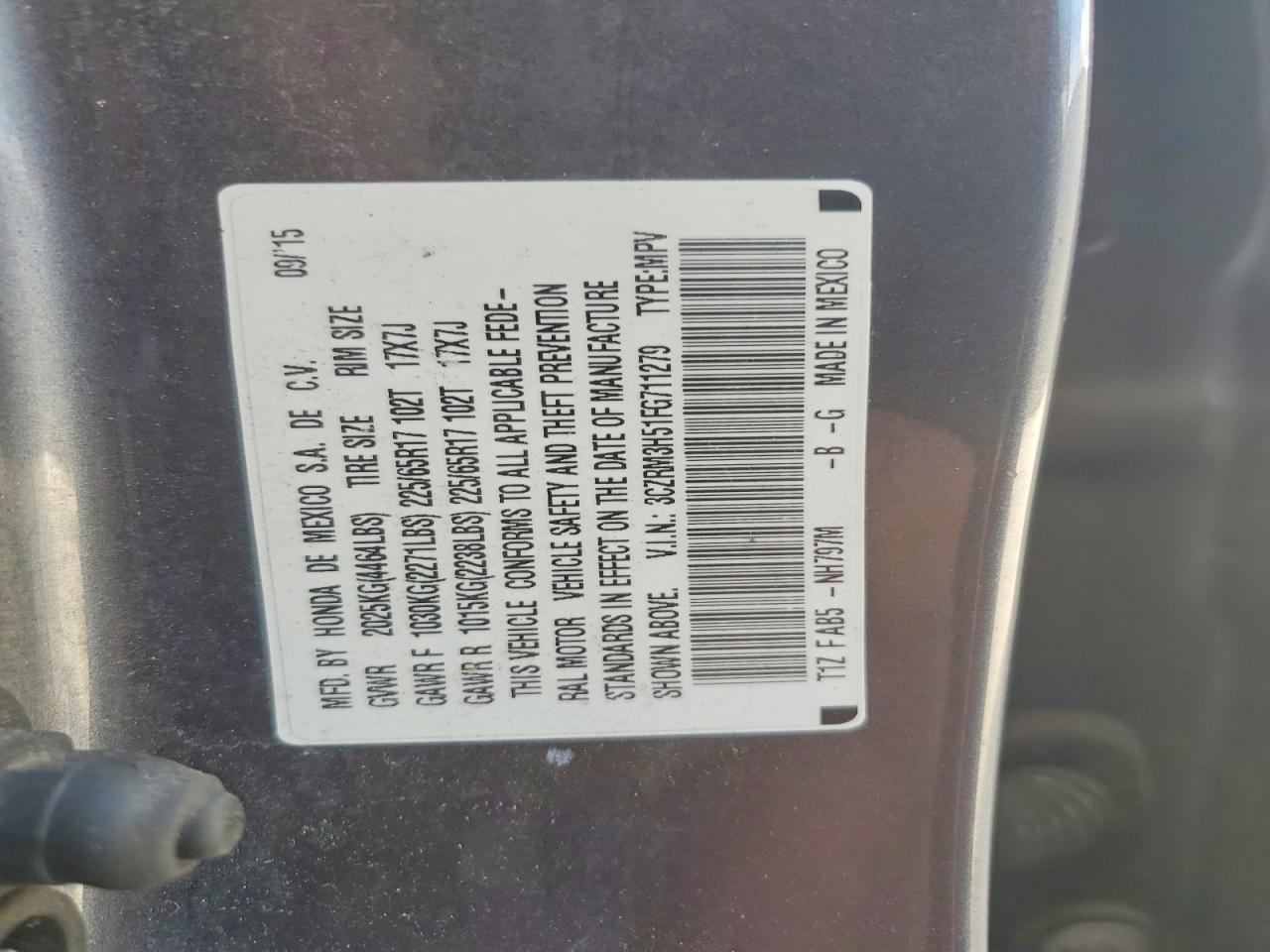 2015 Honda Cr-v ex