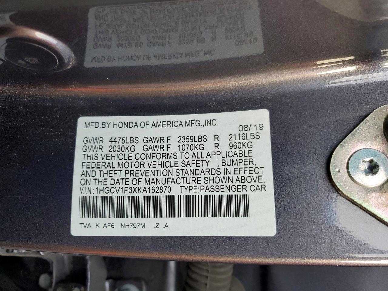 2019 Honda Accord Sport
