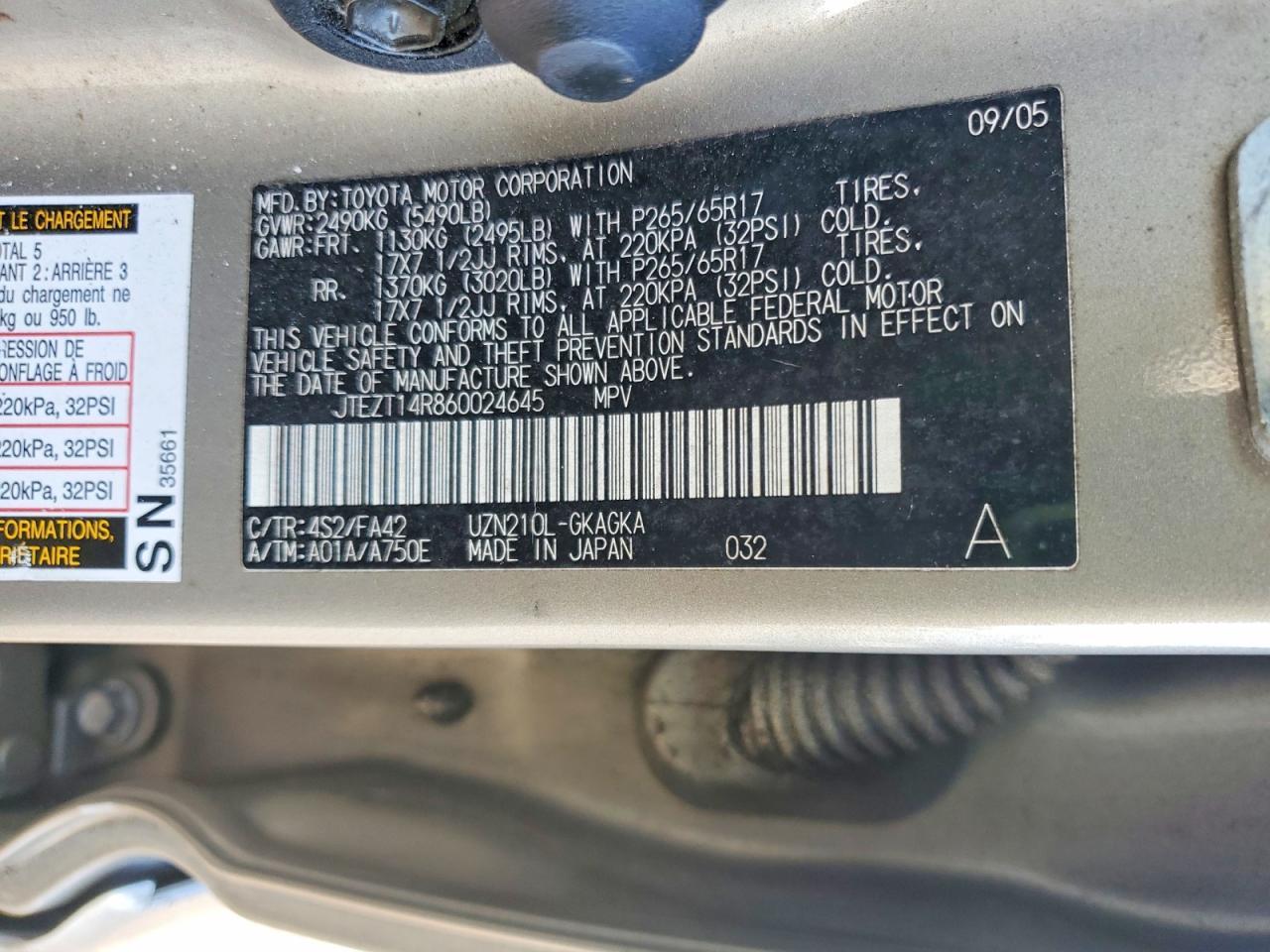 2006 Toyota 4runner SR5