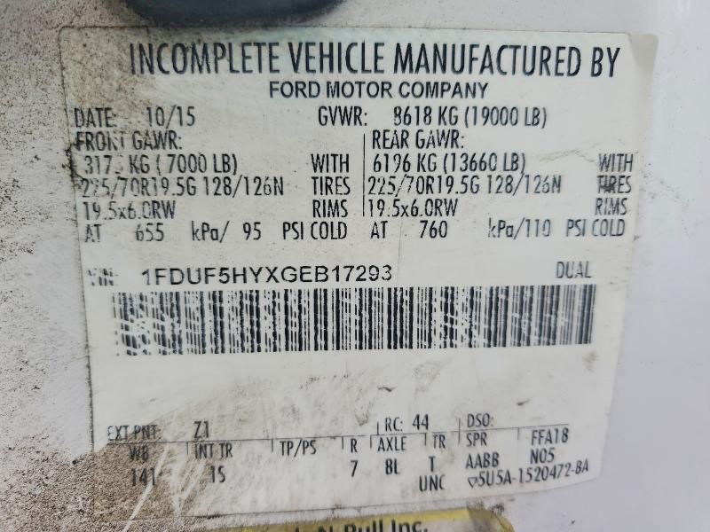 2016 Ford F550 Super Duty Dump Truck