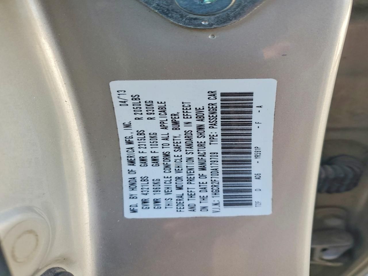 2013 Honda Accord ex