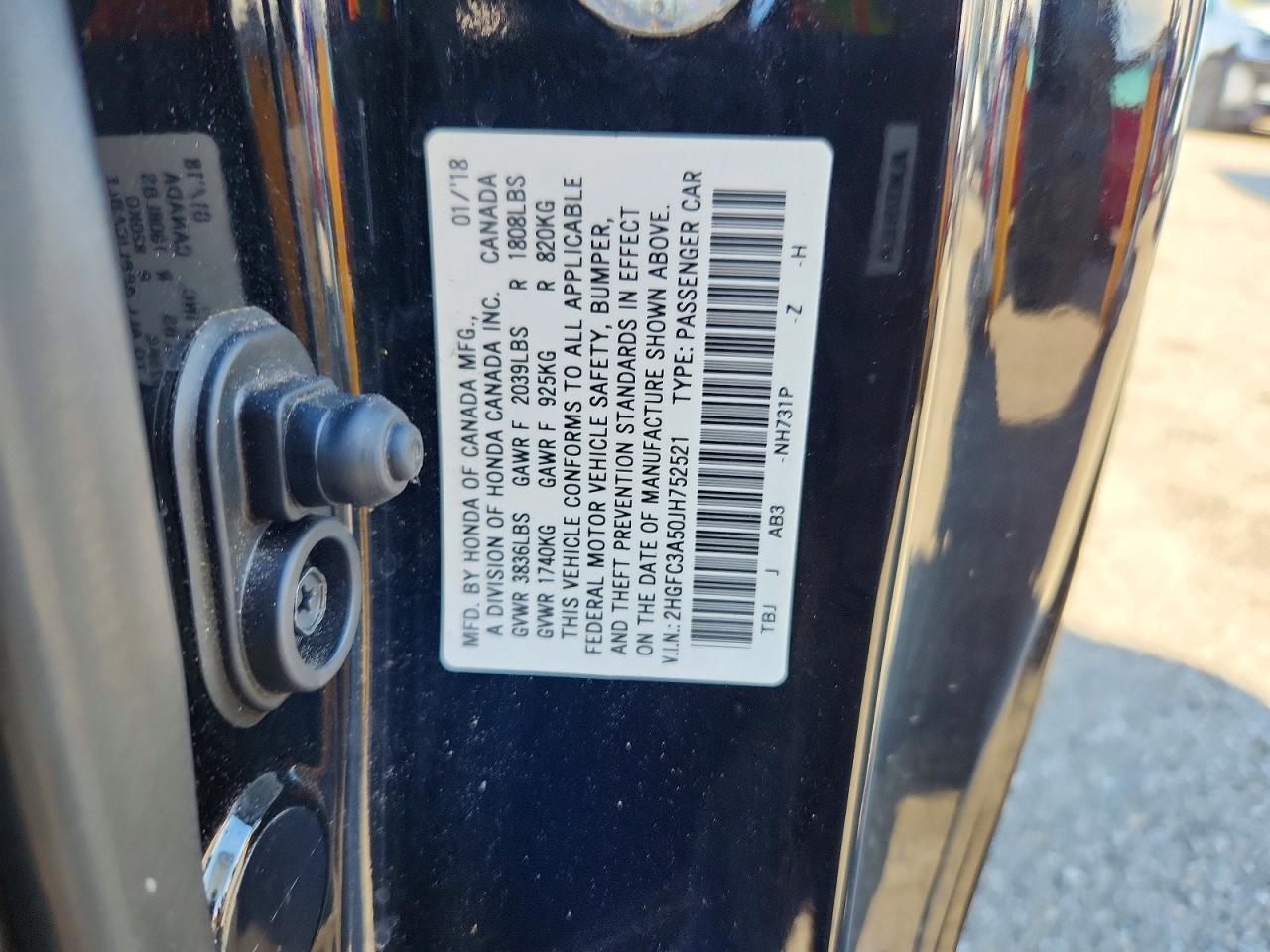 2018 Honda Civic si