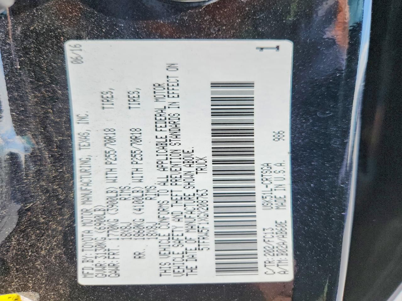 2016 Toyota Tundra Double cab sr