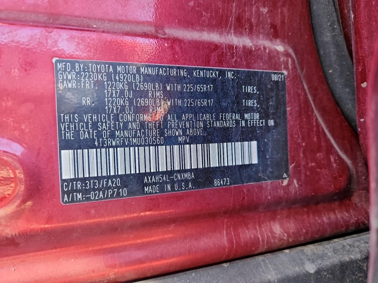 2021 Toyota Rav4 xle