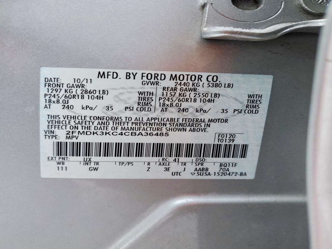 2012 Ford Edge Limited