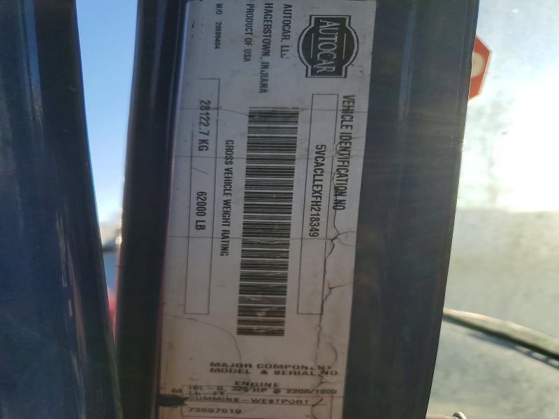 2015 Autocar Llc Xpeditor Refuse Truck