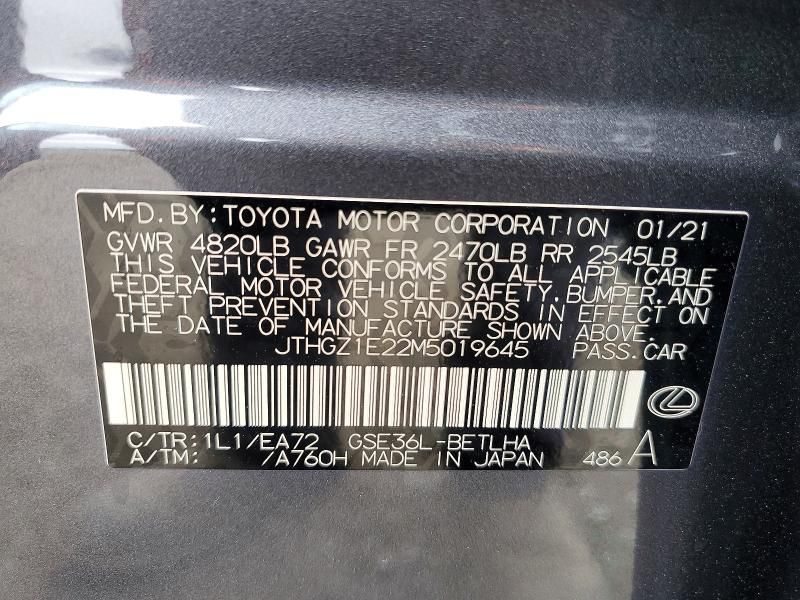 2021 Lexus Is 350 f Sport