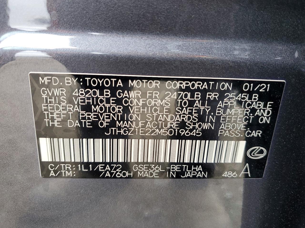 2021 Lexus Is 350 f Sport