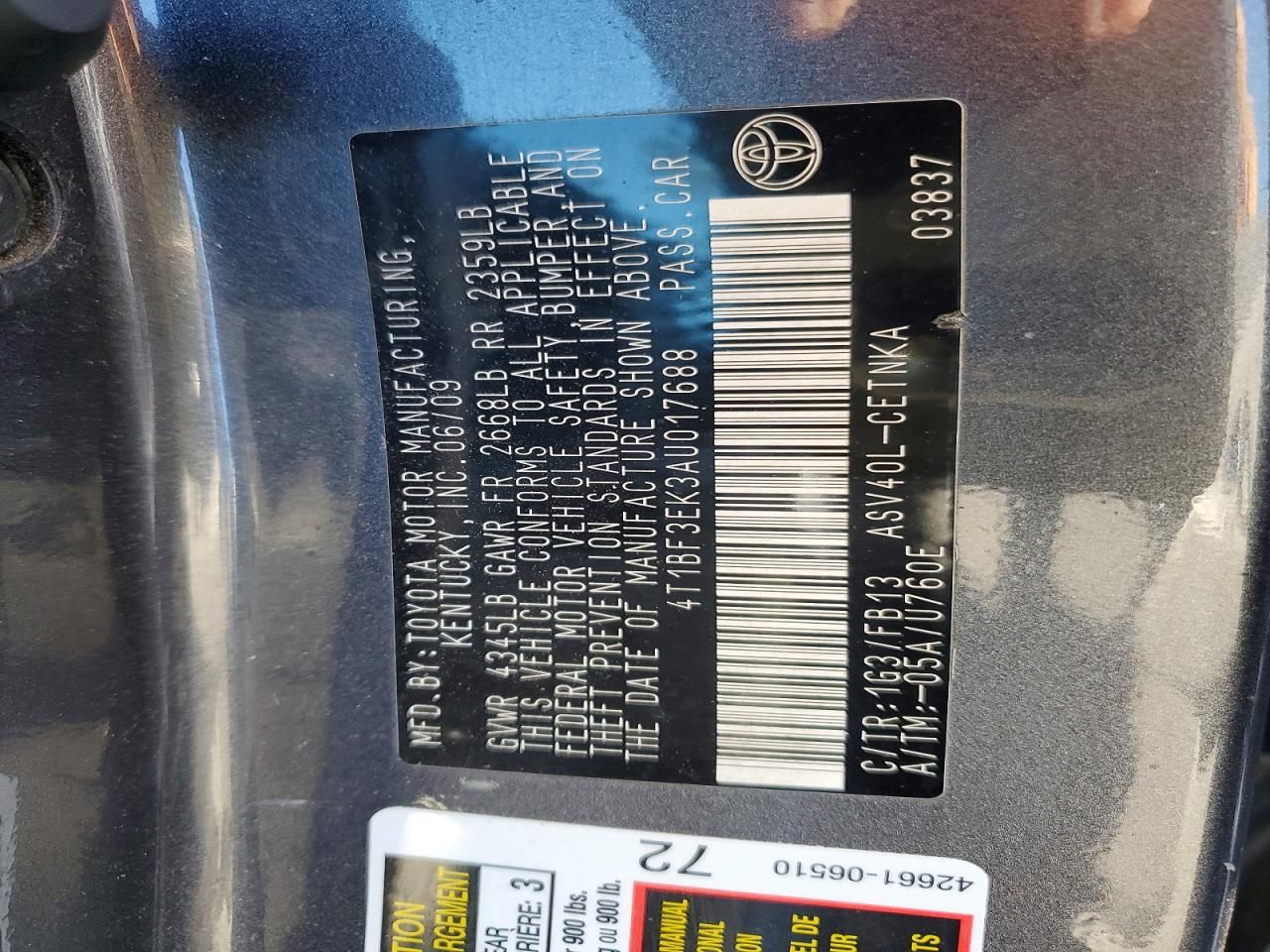 2010 Toyota Camry Base