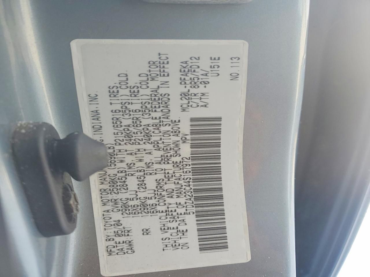 2004 Toyota Sienna ce