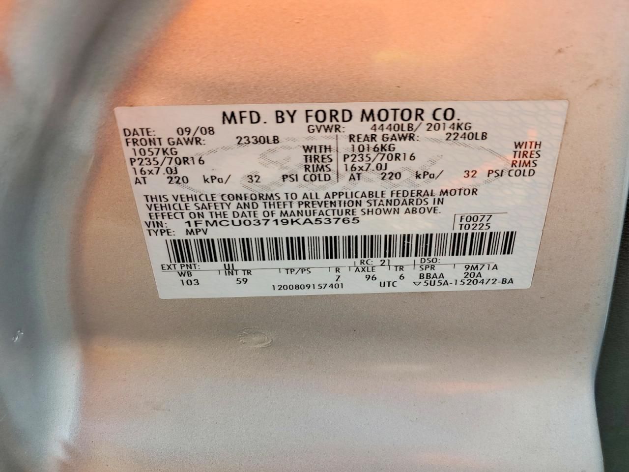 2009 Ford Escape xlt