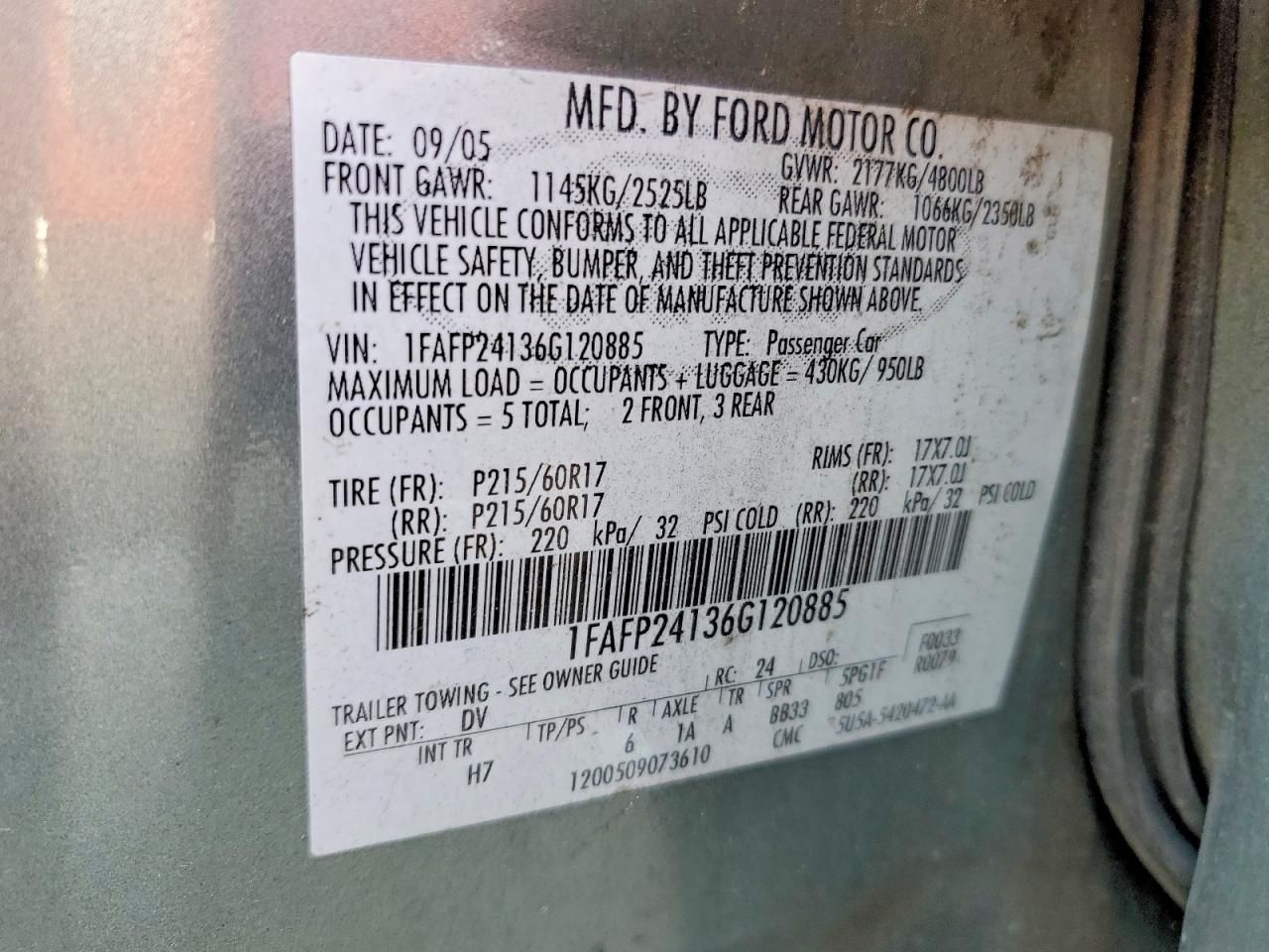 2006 Ford Five Hundred sel