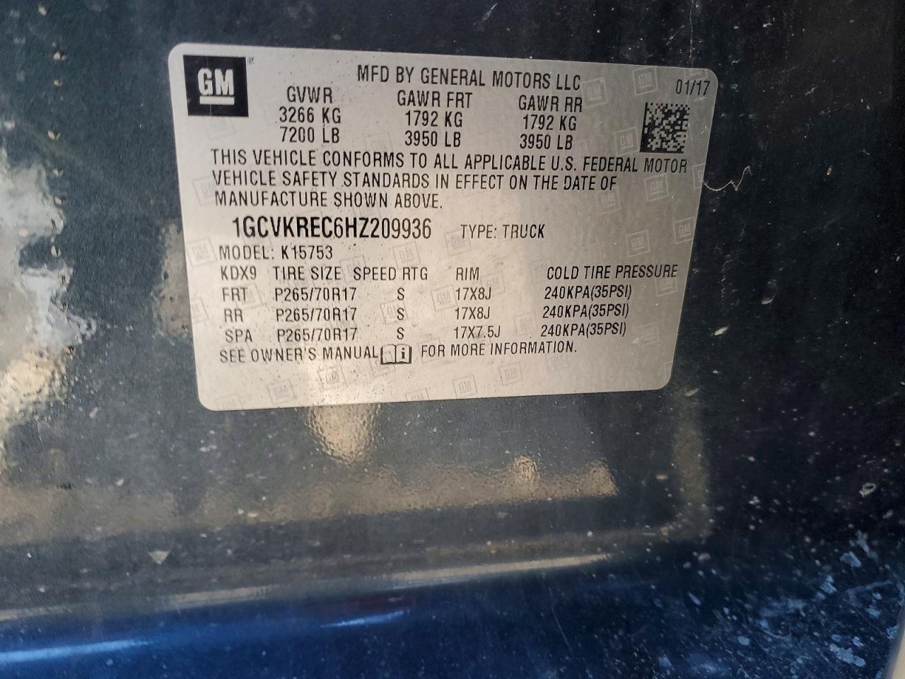 2017 Chevrolet Silverado K1500 lt