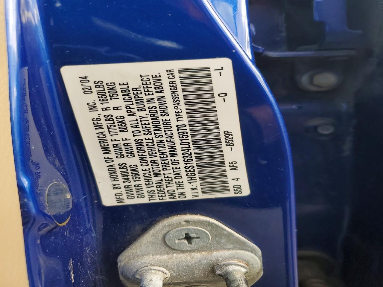 2004 Honda Civic dx vp