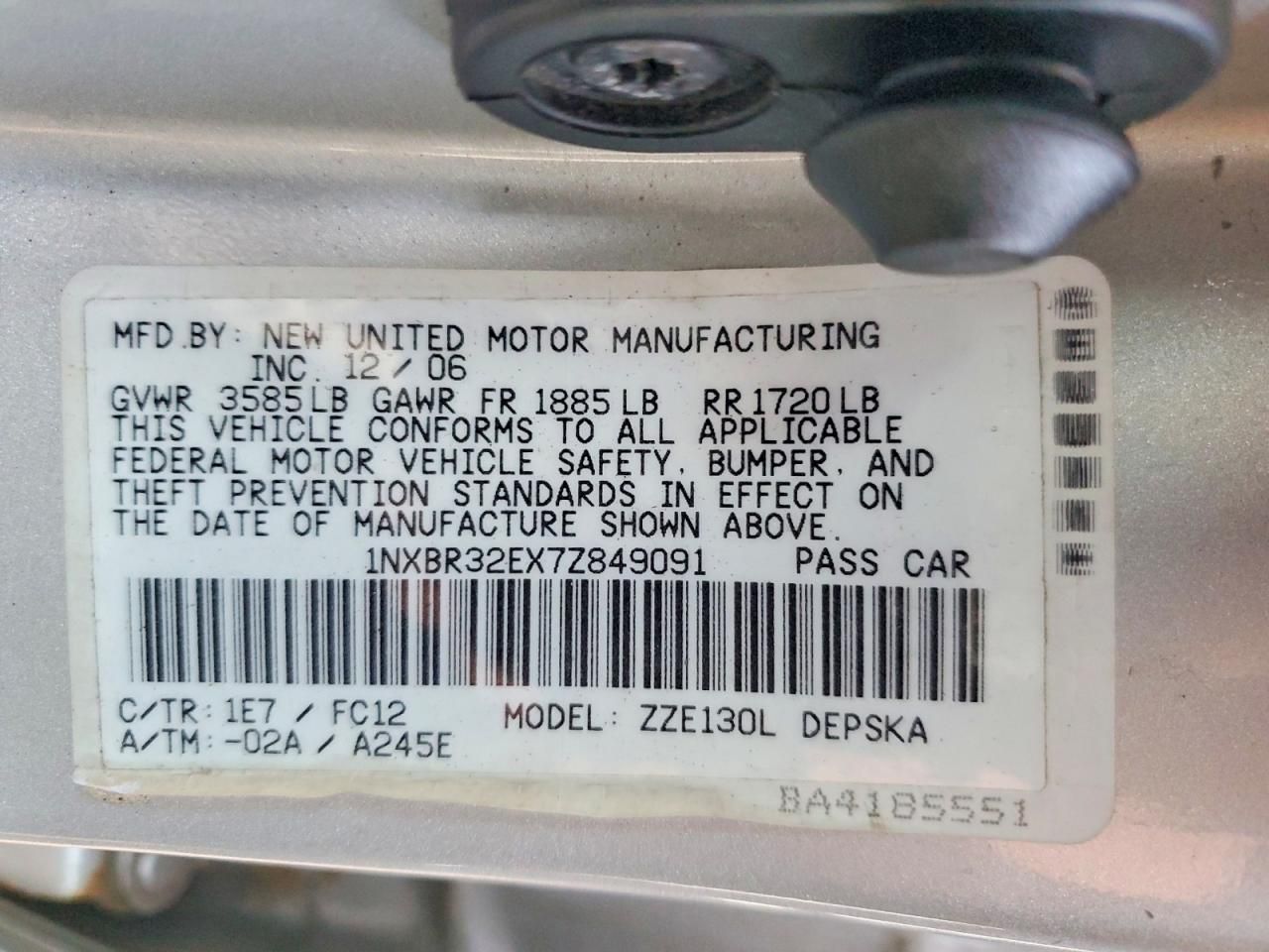 2007 Toyota Corolla ce