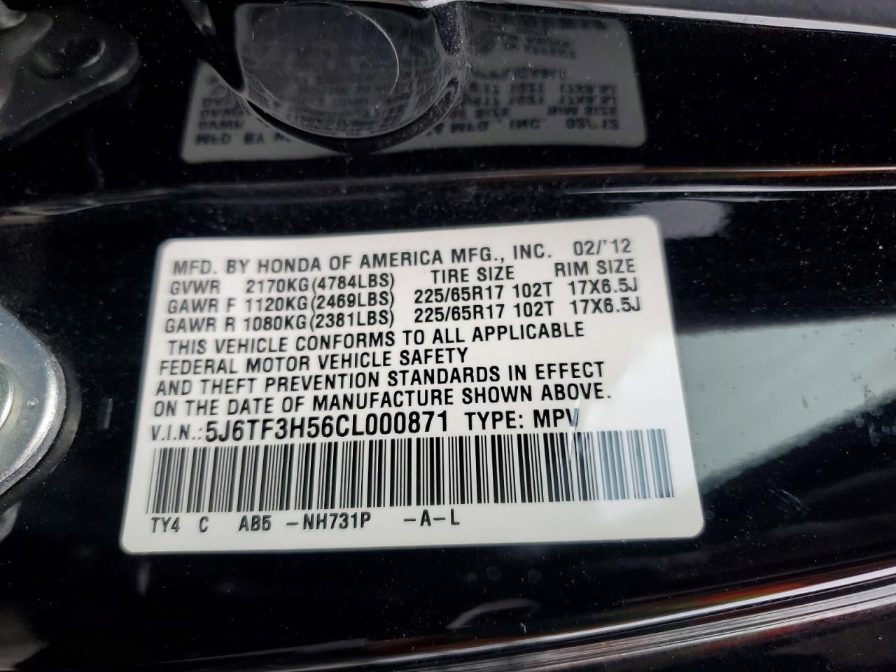 2012 Honda Crosstour exl