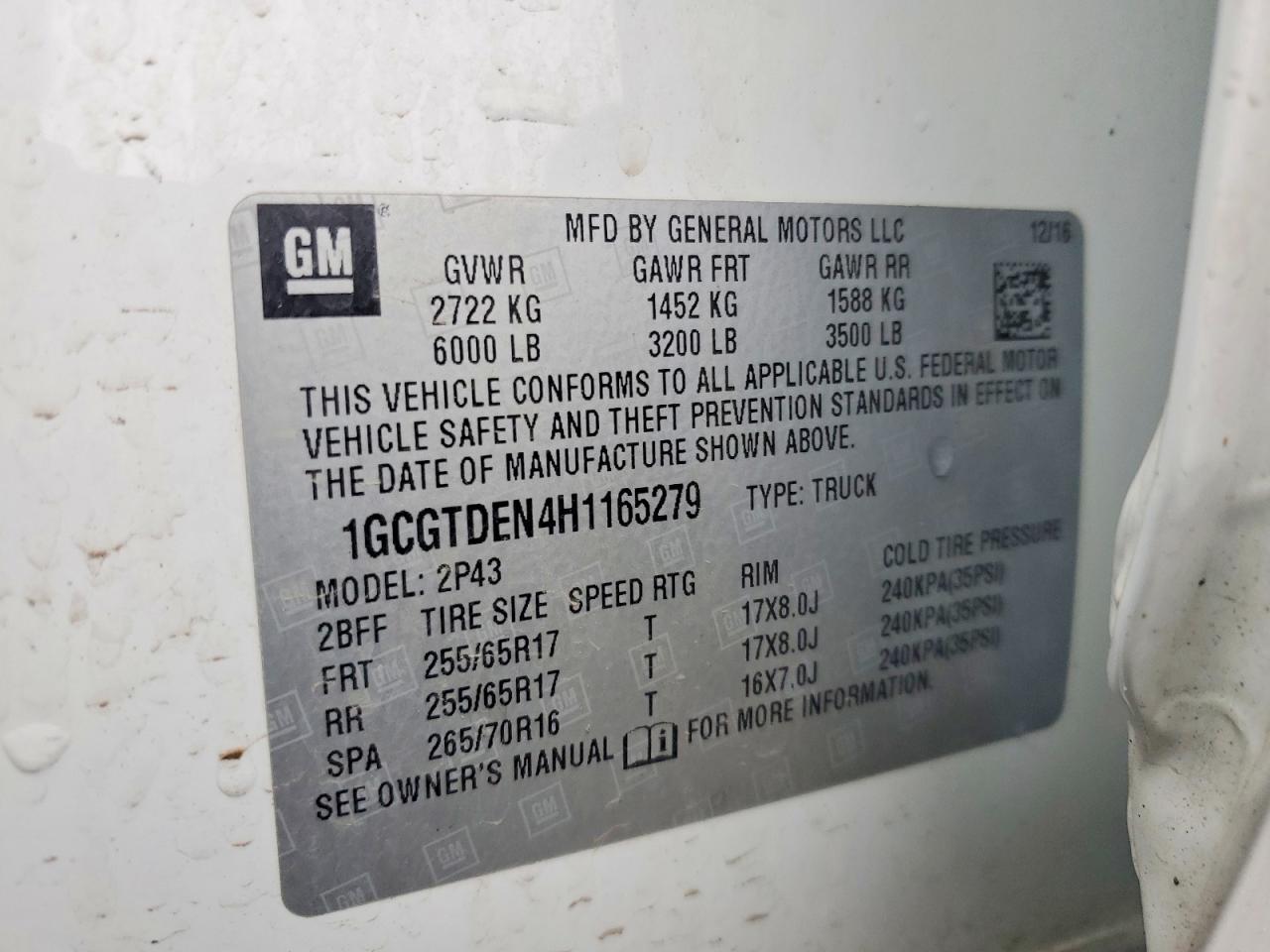 2017 Chevrolet Colorado Z71