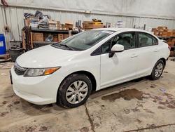 Honda Civic salvage cars for sale: 2012 Honda Civic lx