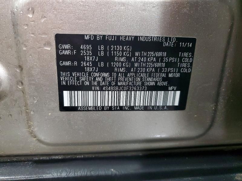 2015 Subaru Outback 2.5i Limited