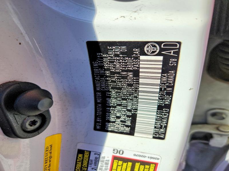 2019 Toyota Corolla l