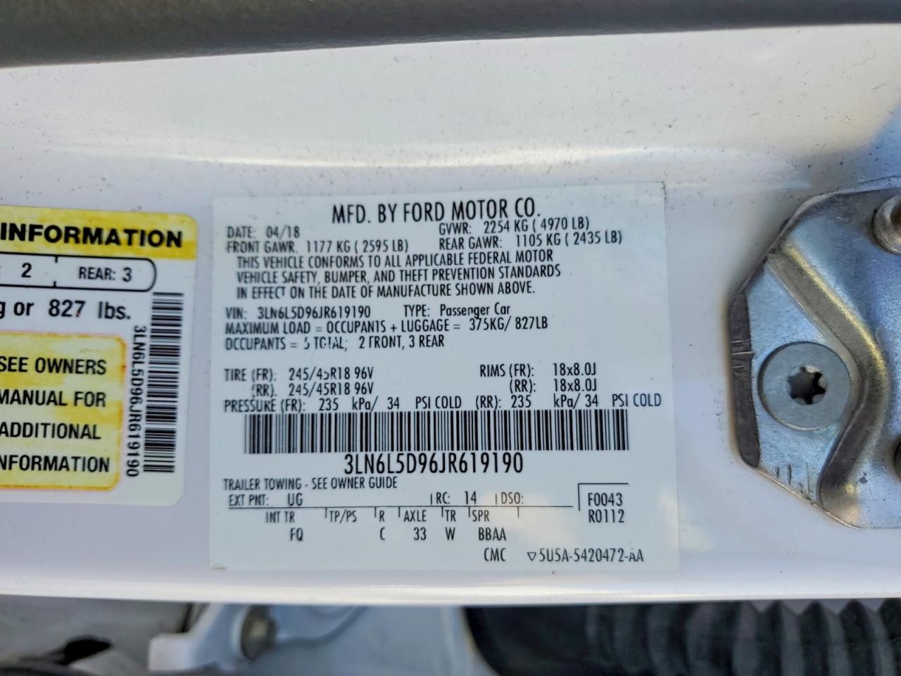 2018 Lincoln Mkz Select