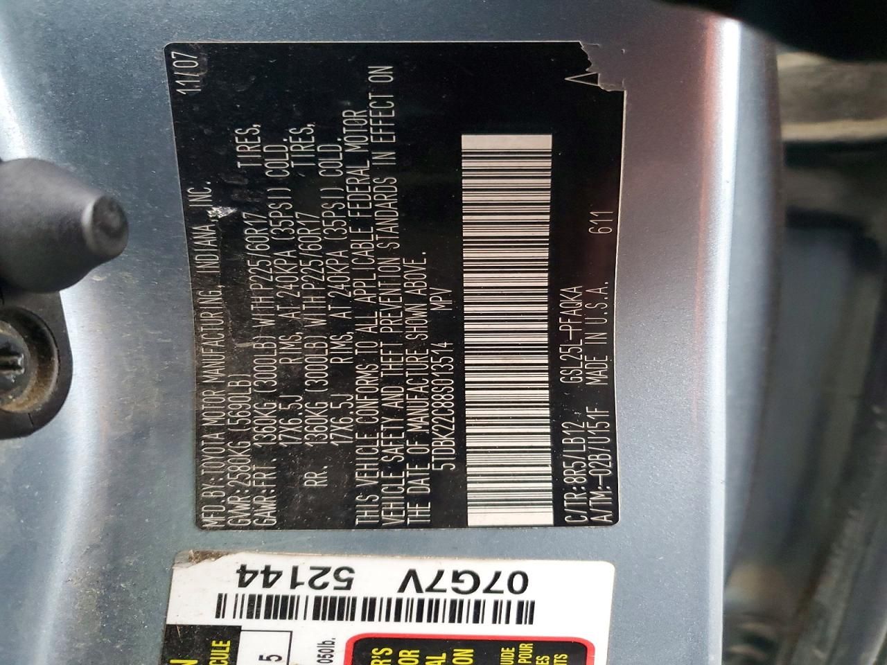 2008 Toyota Sienna xle