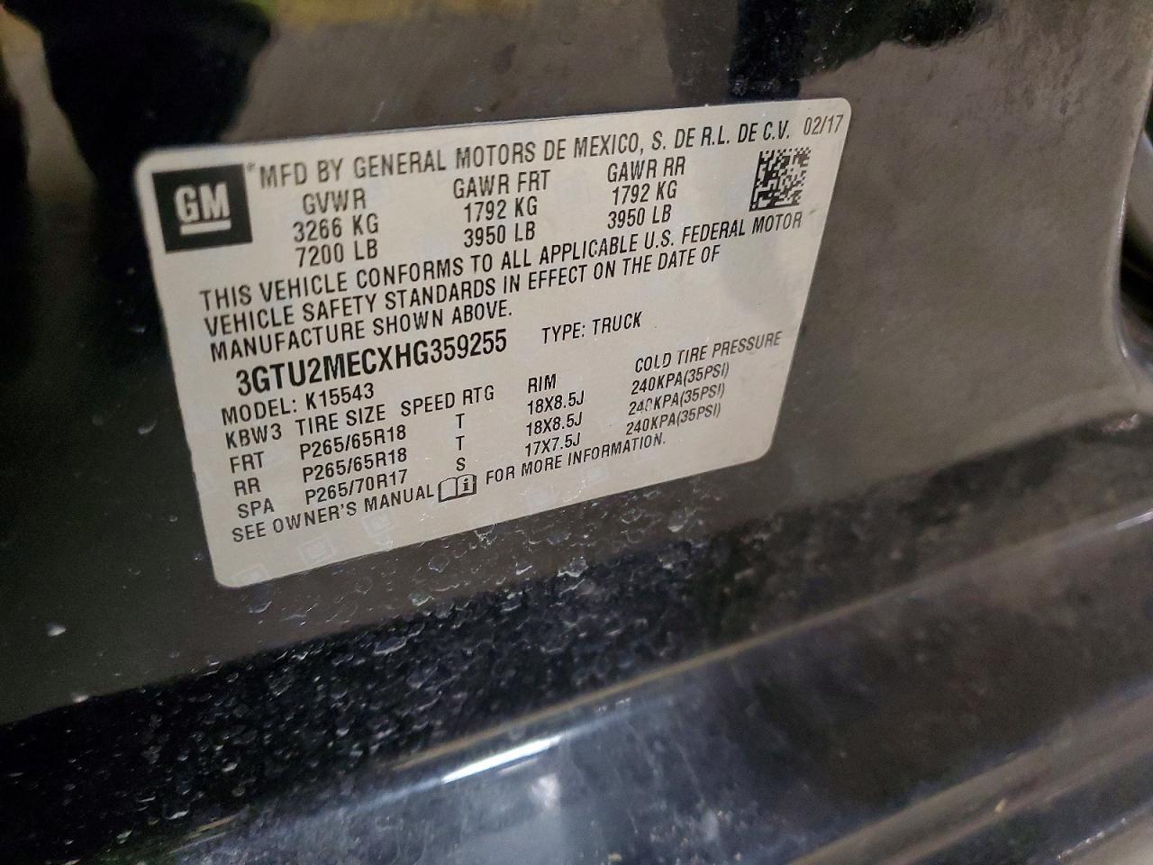 2017 GMC Sierra K1500 sle