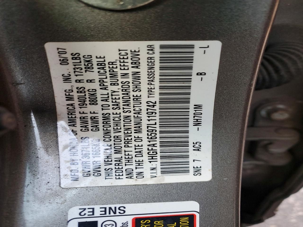 2007 Honda Civic lx