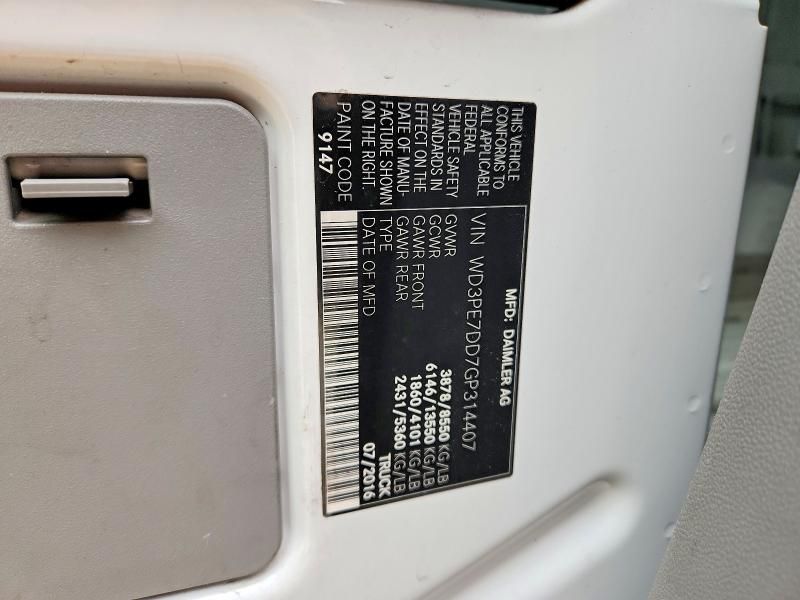 2016 Mercedes-Benz 2016 Mercedes Benz Sprinter 2500 Delivery Van