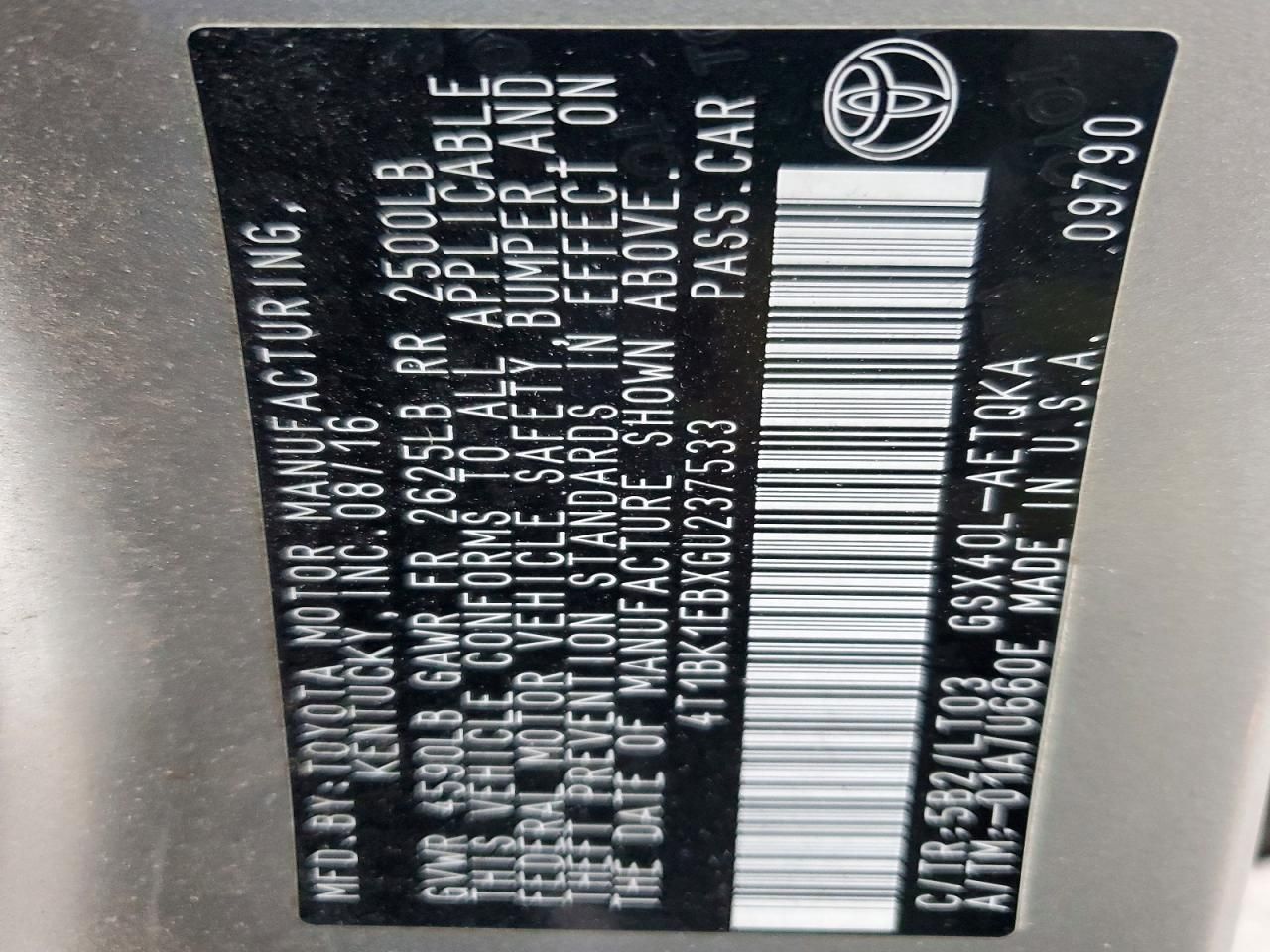 2016 Toyota Avalon xle