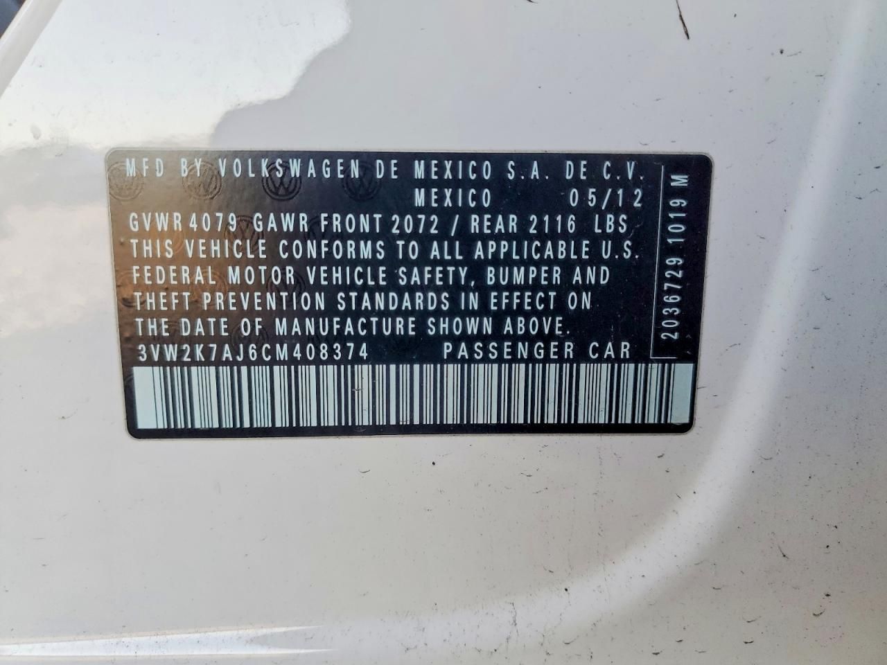 2012 Volkswagen Jetta Base