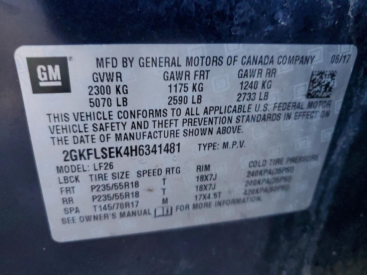 2017 GMC Terrain sle