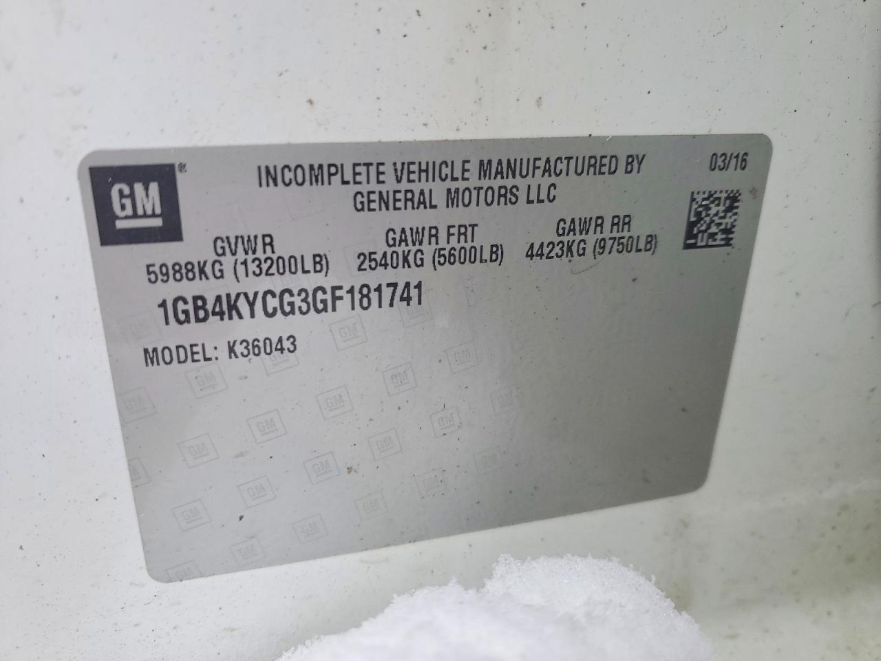 2016 Chevrolet 2016 Chev Silverado 3500 HD WO