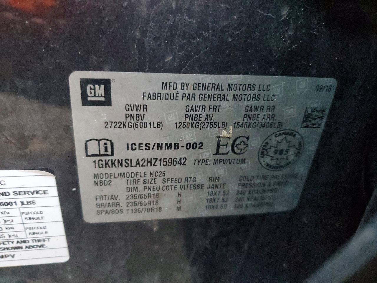 2017 GMC Acadia sle