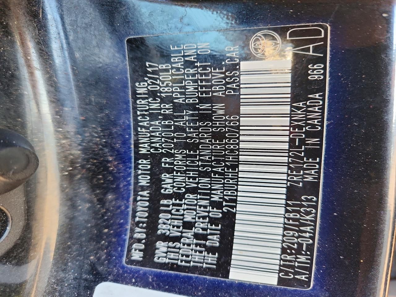 2017 Toyota Corolla l