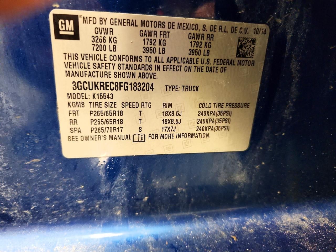 2015 Chevrolet Silverado K1500 lt