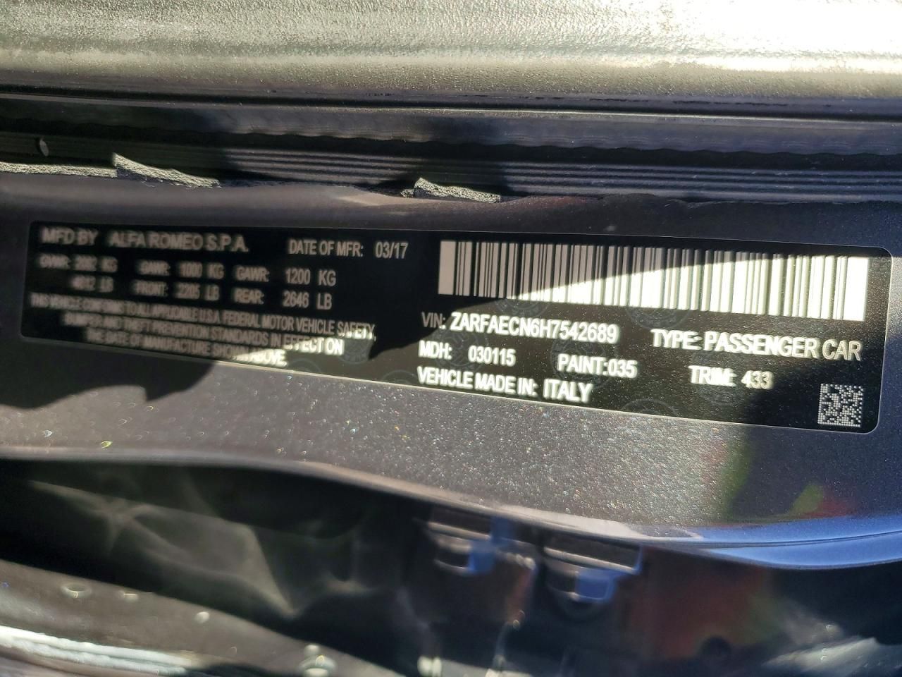 2017 Alfa Romeo Giulia ti