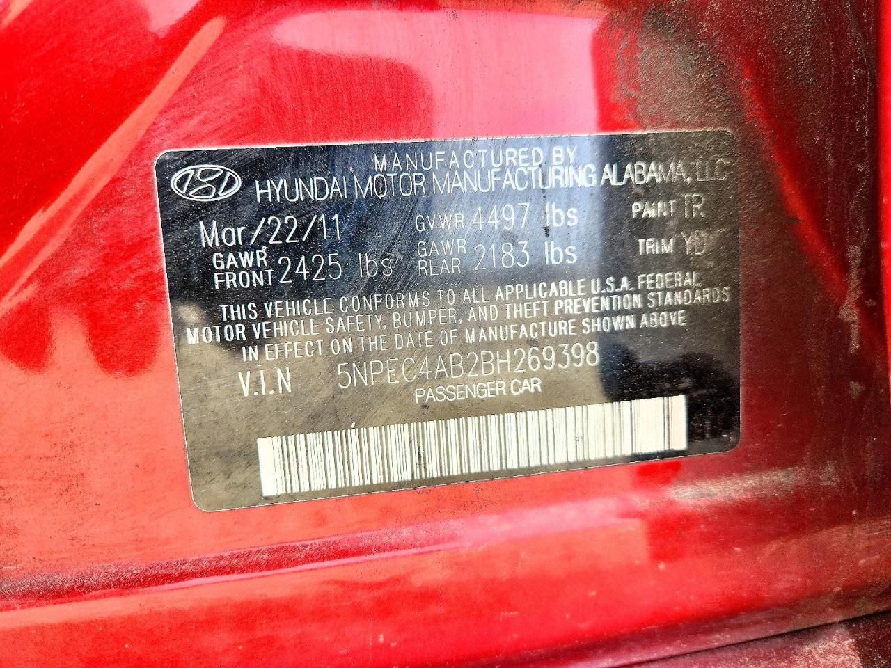 2011 Hyundai Sonata se