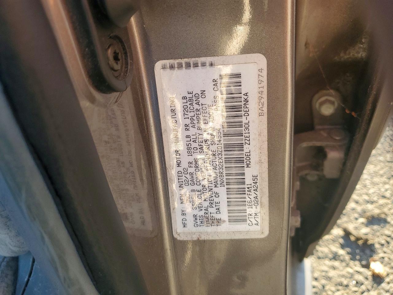 2003 Toyota Corolla le